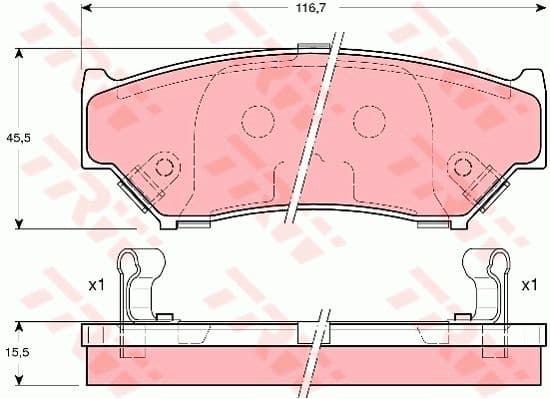 Brake Pad Set, disc brake GDB3182