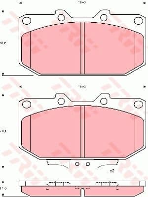 Brake Pad Set, disc brake COTEC GDB1006