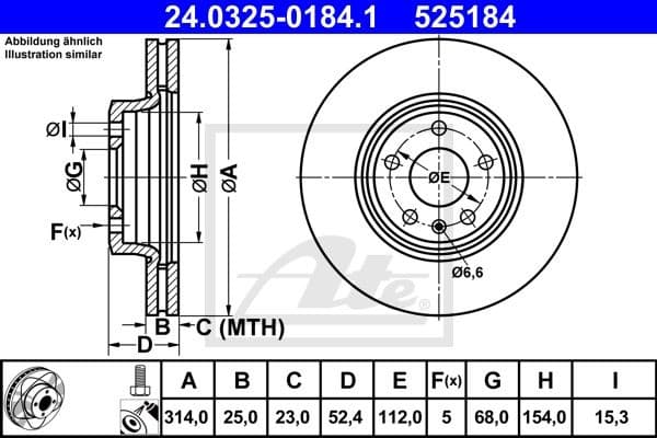 Brake Disc PowerDisc 24.0325-0184.1