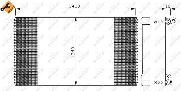 Condenser, air conditioning EASY FIT 35487