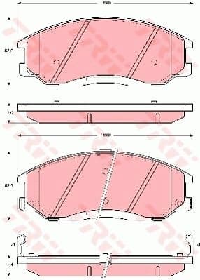Brake Pad Set, disc brake COTEC GDB3244