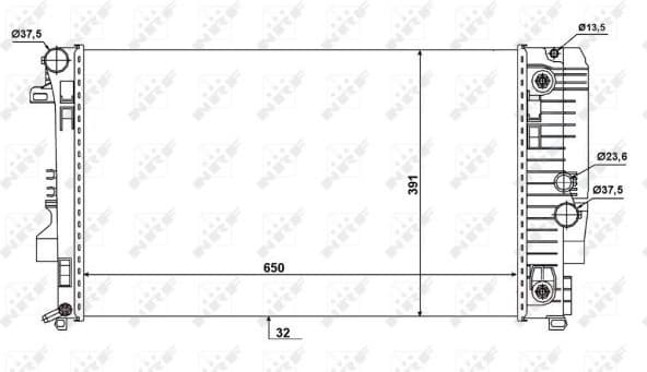 Radiator, engine cooling 58440