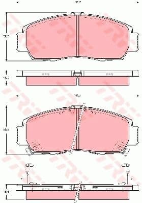 Brake Pad Set, disc brake COTEC GDB3240