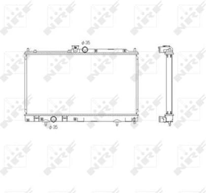Radiator, engine cooling 53591