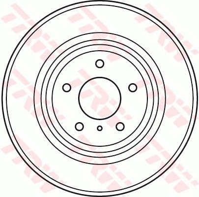 Brake Disc TRW SINGLE DF4983S - image 2