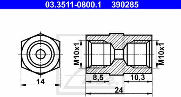 Adapter, brake line 03.3511-0800.1