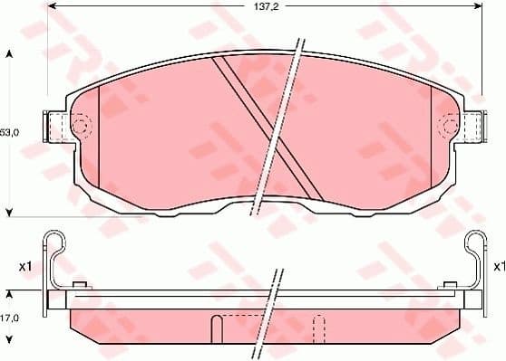 Brake Pad Set, disc brake COTEC GDB1003