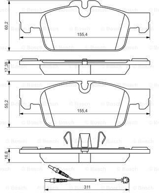 Brake Pad Set, disc brake 0986494527 - image 7