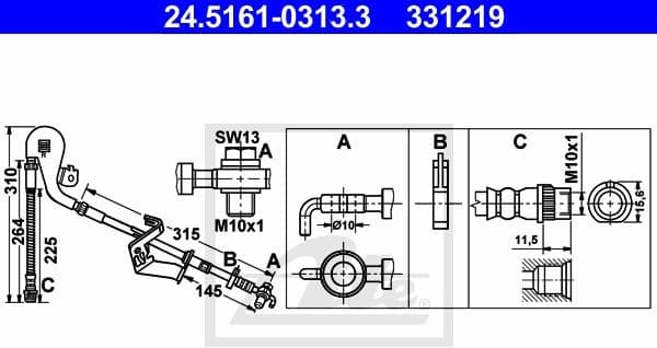 Brake Hose 24.5161-0313.3 - image 2