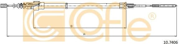 Cable Pull, parking brake 10.7406