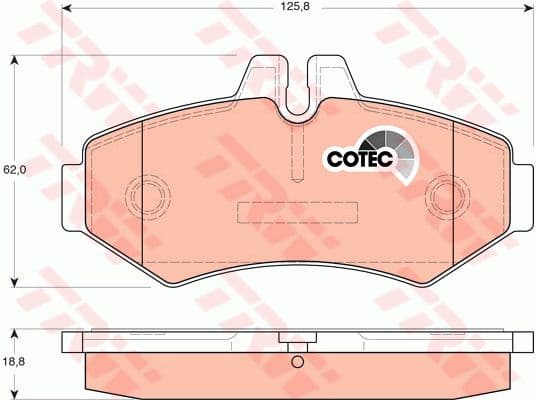 Brake Pad Set, disc brake COTEC GDB1399