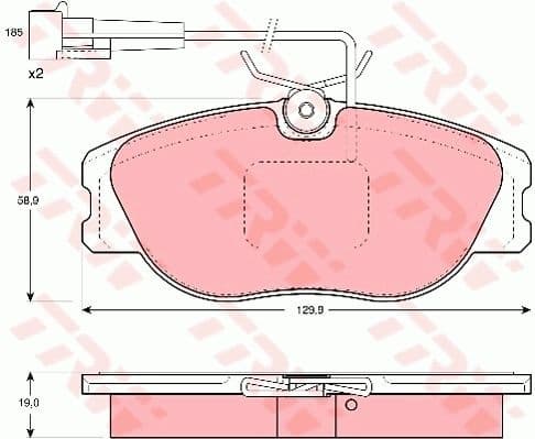 Brake Pad Set, disc brake GDB1058