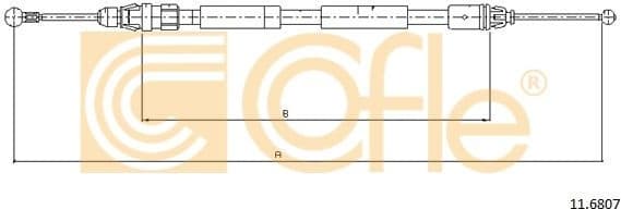 Cable handbrake 11.6807 - image 2
