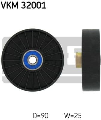 Deflection/Guide Pulley, V-ribbed belt VKM 32001