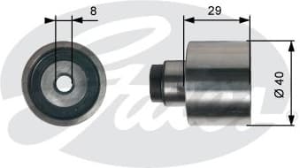 Deflection Pulley/Guide Pulley, timing belt PowerGrip™ T42309