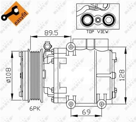 Compressor, air conditioning EASY FIT 32248