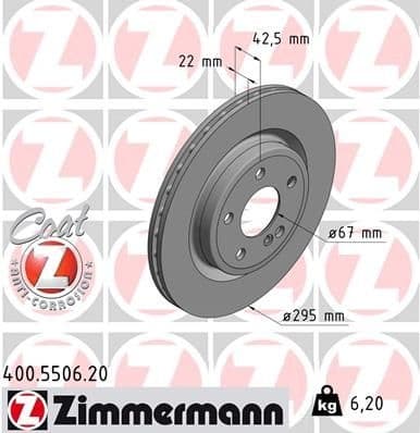 Brake Disc COAT Z 400.5506.20