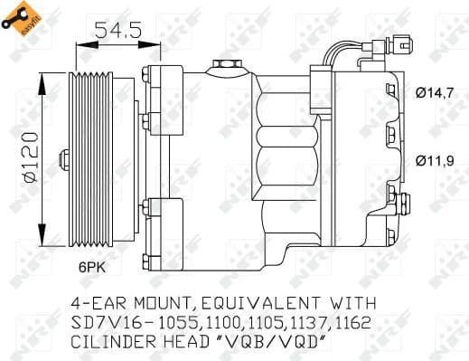 Compressor, air conditioning EASY FIT 32033