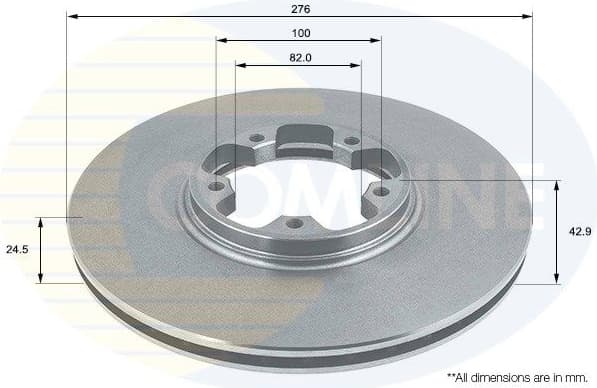 Brake disc, 1pcs FRONT ADC1214V - image 2