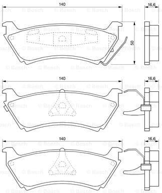 Brake Pad Set, disc brake 0986424648