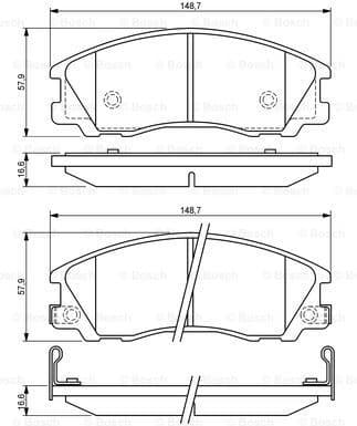 Brake Pad Set, disc brake 0986494138