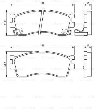 Brake Pad Set, disc brake 0986494144