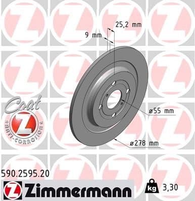 Brake Disc COAT Z 590.2595.20