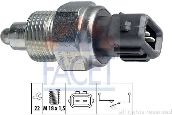 Switch, reverse light Made in Italy - OE Equivalent 7.6152 - image 2