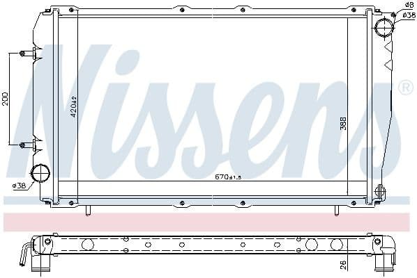 Radiator, engine cooling ** FIRST FIT ** 641111