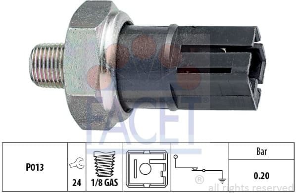 Oil Pressure Switch Made in Italy - OE Equivalent 7.0042 - image 2