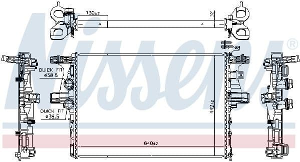 Radiator, engine cooling 61988