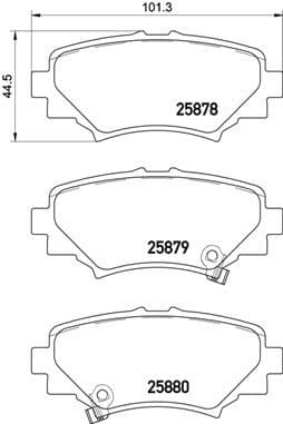 Brake pads rear, Top Quality P49049
