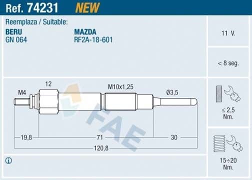 Glow Plug 74231