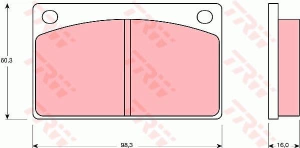 Brake Pad Set, disc brake GDB576