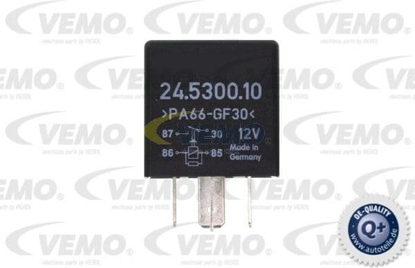 Relay, fuel pump Q+, original equipment manufacturer quality MADE IN GERMANY V15-71-0018 - image 3