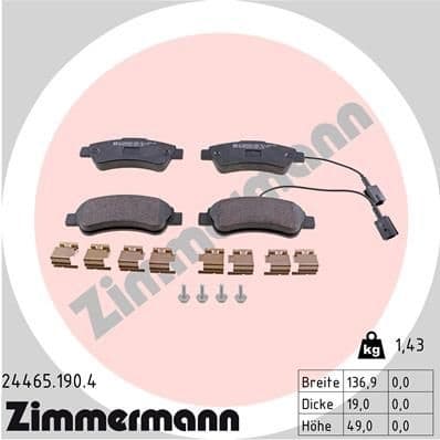 Brake Pad Set, disc brake 24465.190.4
