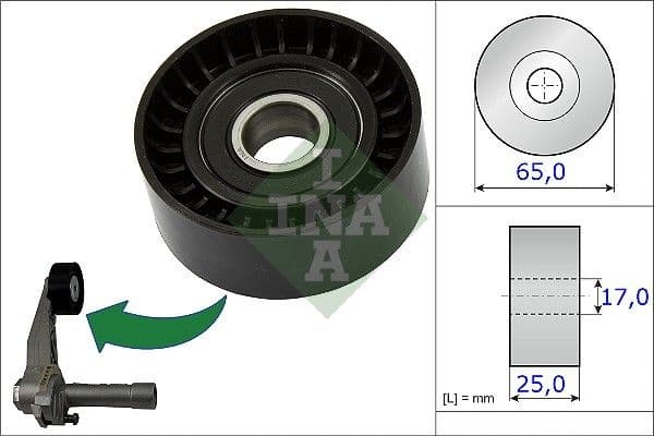 Tensioner Pulley, V-ribbed belt 531086610