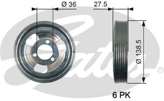 Belt Pulley, crankshaft DriveAlign™ TVD1117