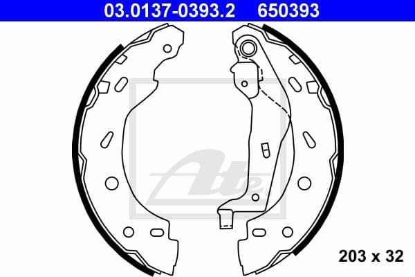 Brake Shoe Set 03.0137-0393.2