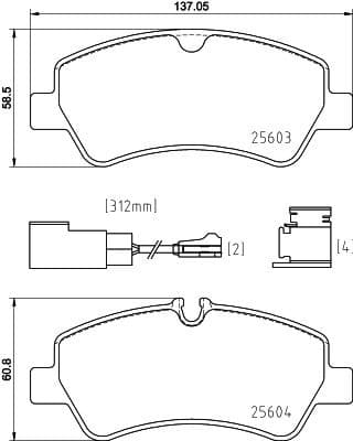 Brake Pad Set, disc brake PRIME LINE P24187