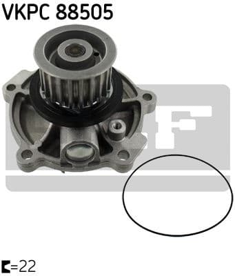 Water Pump, engine cooling VKPC 88505