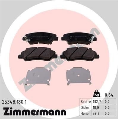Brake Pad Set, disc brake 25348.180.1