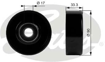 Deflection/Guide Pulley, V-ribbed belt DriveAlign™ T38033