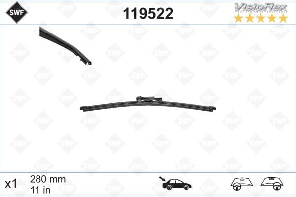Wiper Blade DAS ORIGINAL REAR 119522
