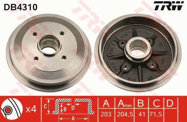 Brake Drum DB4310