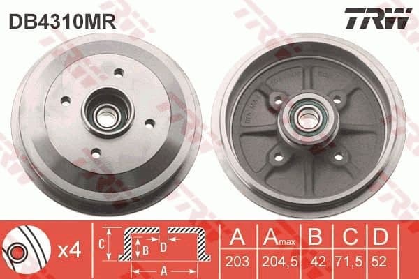 Brake Drum DB4310MR