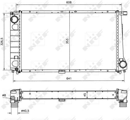 Radiator, engine cooling EASY FIT 51568
