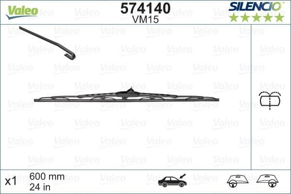 Wiper Blade SILENCIO CONVENTIONAL SINGLE 574140