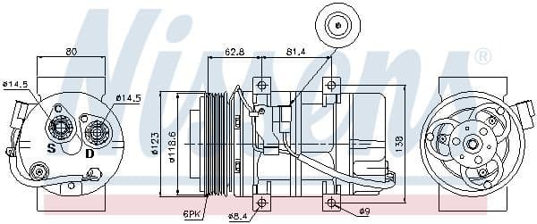 Compressor, air conditioning ** FIRST FIT ** 89069
