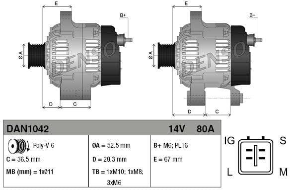 Alternator DAN1042 - image 3